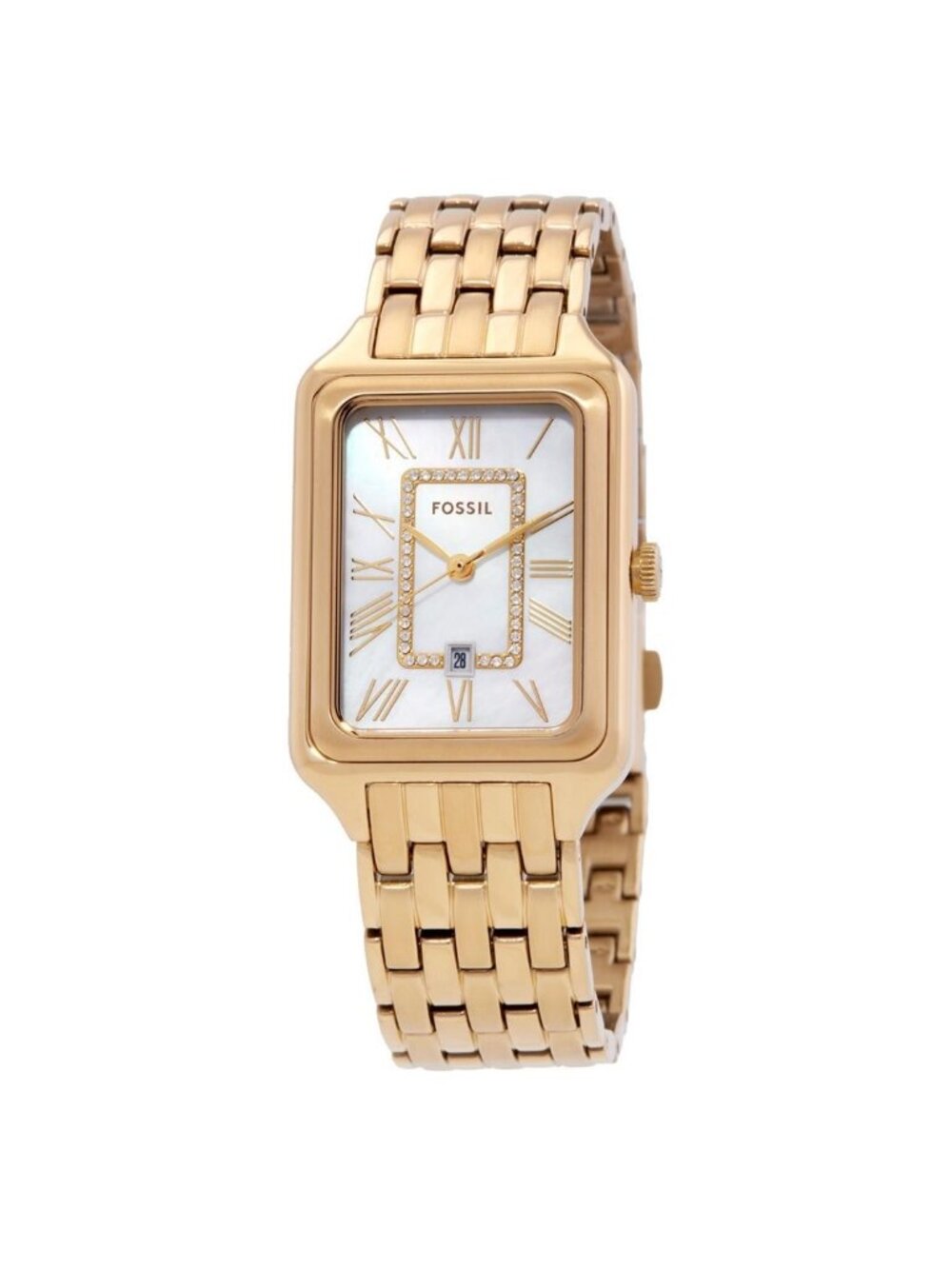 NWT Fossil Raquel Quartz White Mother of Pearl Dial Ladies Watch